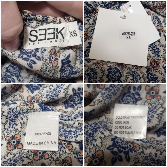 LF Seek the Label NWT Sz XS Floral Halter Romper - Picture 14 of 14